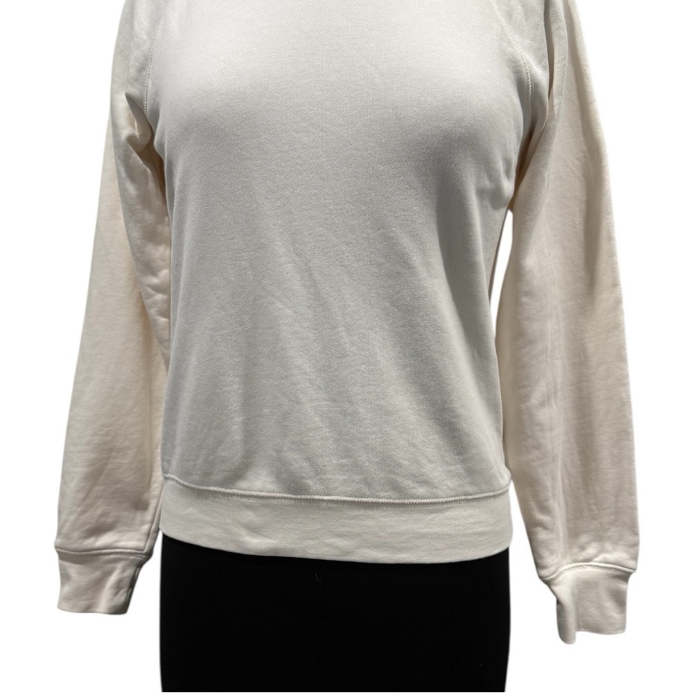 Everlane Lightweight Crewneck Pullover Sweatshirt Top in Bone Sz XS - Picture 3 of 12